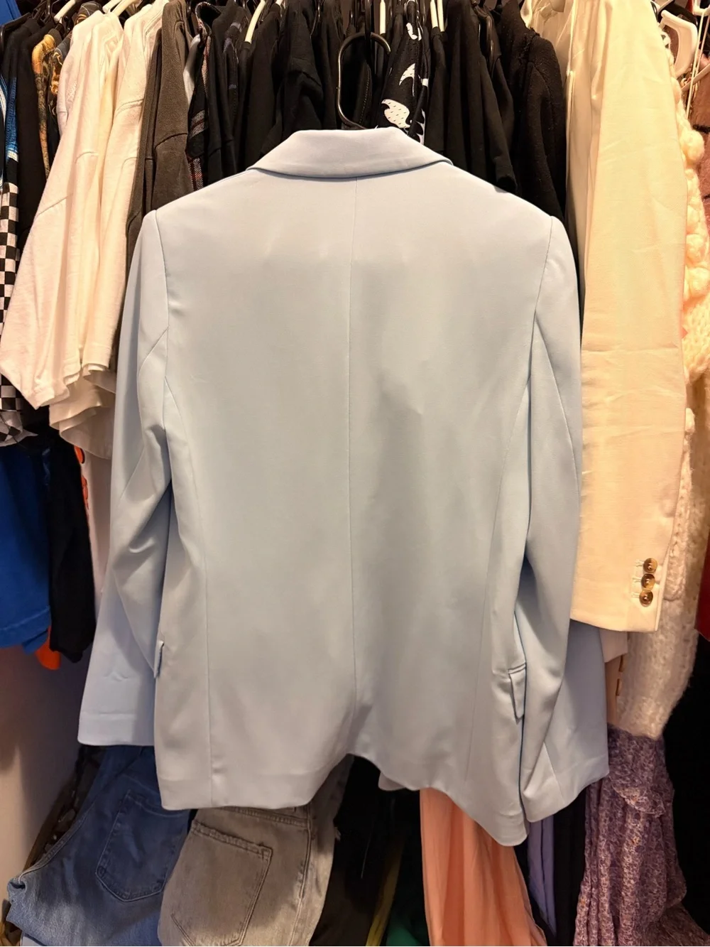 H&M Pale Blue Women's Tailored Blazer - Picture 2 of 3